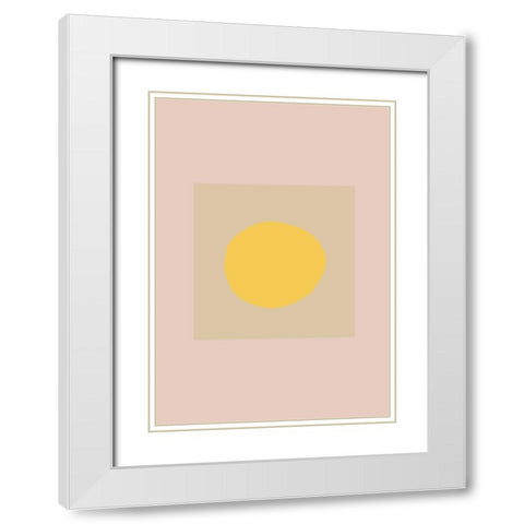 The Sun White Modern Wood Framed Art Print with Double Matting by Artographie Studio