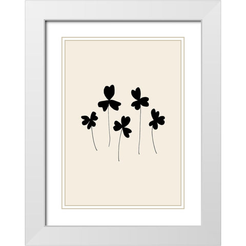 Black Sorrel White Modern Wood Framed Art Print with Double Matting by Artographie Studio