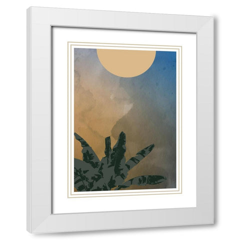 Forest Fire White Modern Wood Framed Art Print with Double Matting by Artographie Studio