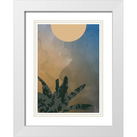 Forest Fire White Modern Wood Framed Art Print with Double Matting by Artographie Studio