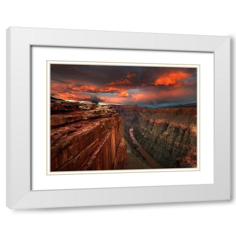 Redemption White Modern Wood Framed Art Print with Double Matting by Moore, Chris