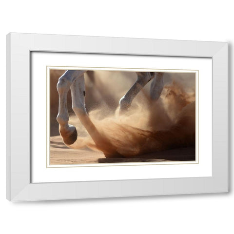 Oman Desert White Modern Wood Framed Art Print with Double Matting by Civici, Kadir