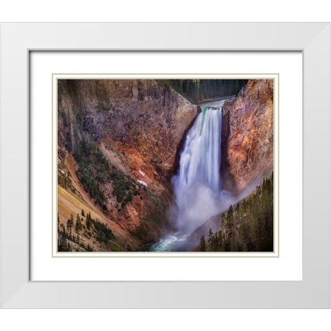 Lower Falls Grand Canyon White Modern Wood Framed Art Print with Double Matting by Palacios, Ignacio