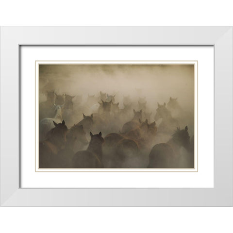 In Dust White Modern Wood Framed Art Print with Double Matting by Taskin, Huseyin