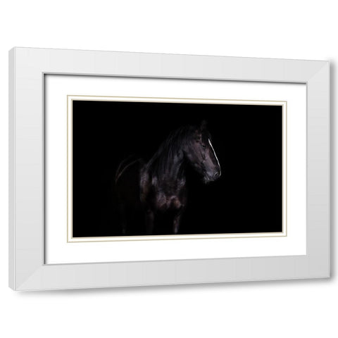 Erika White Modern Wood Framed Art Print with Double Matting by Rehpoehler