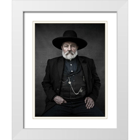 El Paso Project White Modern Wood Framed Art Print with Double Matting by Scheunders, Jan