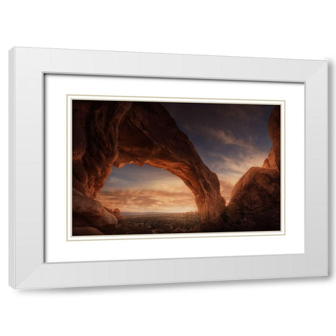 A window to the north White Modern Wood Framed Art Print with Double Matting by Pablo, Juan de