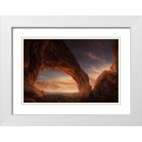A window to the north White Modern Wood Framed Art Print with Double Matting by Pablo, Juan de