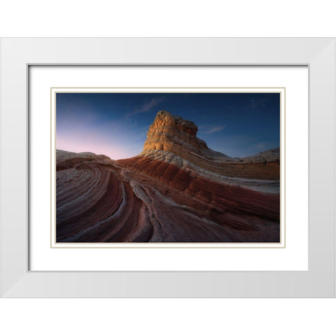 Twisted White Modern Wood Framed Art Print with Double Matting by Pablo, Juan de