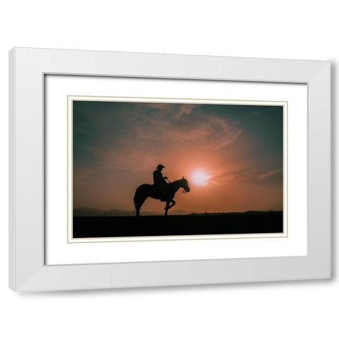 Waiting White Modern Wood Framed Art Print with Double Matting by Tekdogan, Barkan