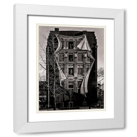 Gooderham Flatiron Building Toronto No 3 White Modern Wood Framed Art Print with Double Matting by Carson, Brian