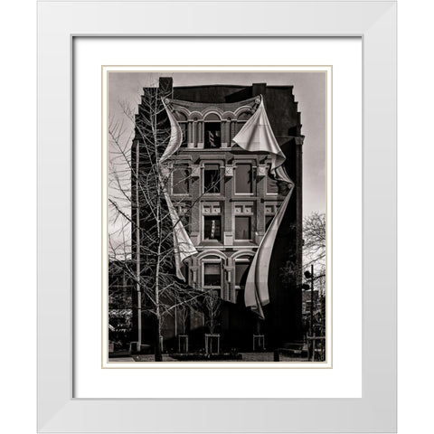 Gooderham Flatiron Building Toronto No 3 White Modern Wood Framed Art Print with Double Matting by Carson, Brian