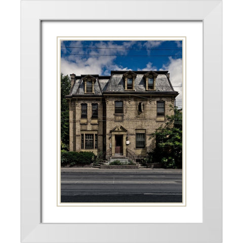 Dundas Street West Toronto No 370 Color White Modern Wood Framed Art Print with Double Matting by Carson, Brian