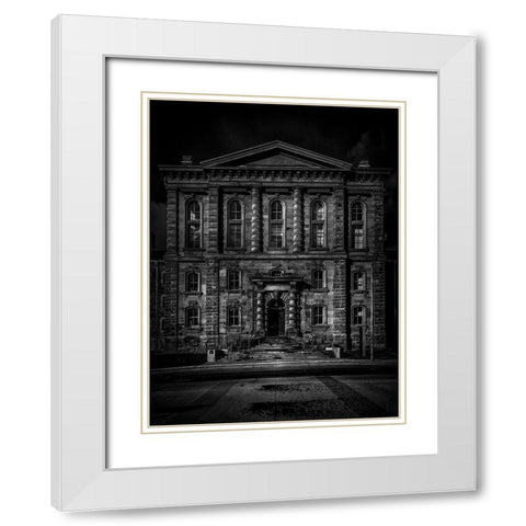 Gerrard Street East Toronto No 5501 White Modern Wood Framed Art Print with Double Matting by Carson, Brian