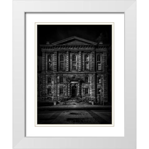 Gerrard Street East Toronto No 5501 White Modern Wood Framed Art Print with Double Matting by Carson, Brian
