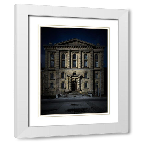 Gerrard Street East Toronto No 5501 Color White Modern Wood Framed Art Print with Double Matting by Carson, Brian