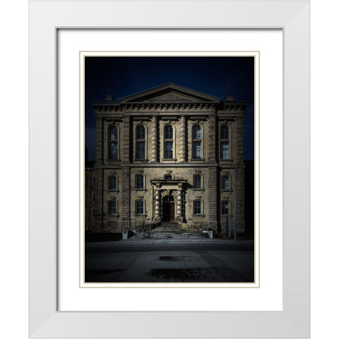 Gerrard Street East Toronto No 5501 Color White Modern Wood Framed Art Print with Double Matting by Carson, Brian