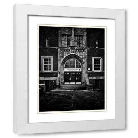 School Daze No 2 White Modern Wood Framed Art Print with Double Matting by Carson, Brian