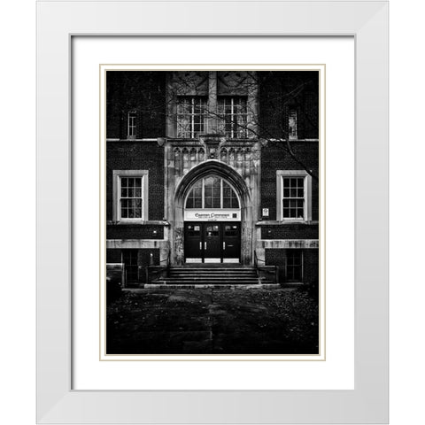 School Daze No 2 White Modern Wood Framed Art Print with Double Matting by Carson, Brian