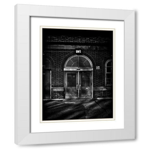 School Daze No 4 White Modern Wood Framed Art Print with Double Matting by Carson, Brian