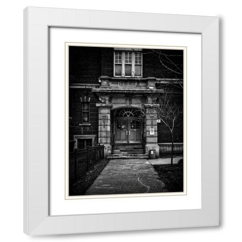 School Daze No 5 White Modern Wood Framed Art Print with Double Matting by Carson, Brian