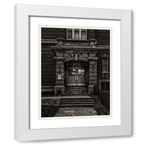 School Daze No 8 White Modern Wood Framed Art Print with Double Matting by Carson, Brian