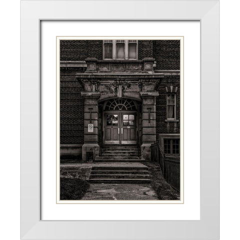 School Daze No 8 White Modern Wood Framed Art Print with Double Matting by Carson, Brian