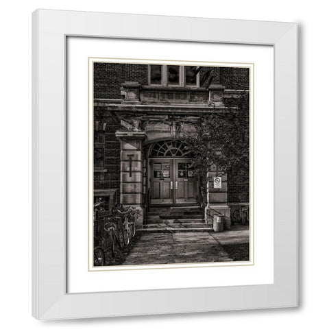 School Daze No 9 White Modern Wood Framed Art Print with Double Matting by Carson, Brian