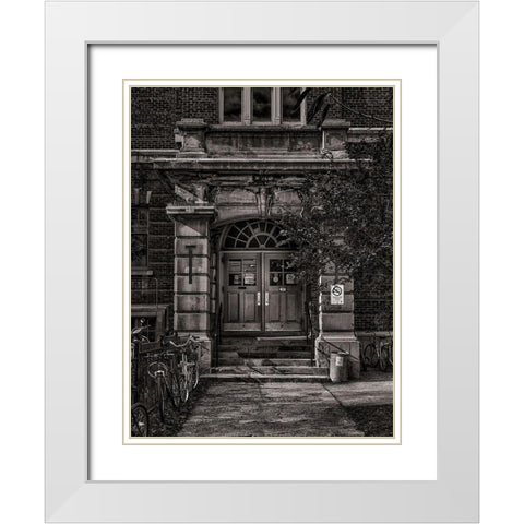 School Daze No 9 White Modern Wood Framed Art Print with Double Matting by Carson, Brian