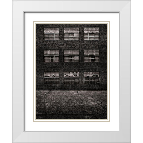 School Daze No 10 White Modern Wood Framed Art Print with Double Matting by Carson, Brian