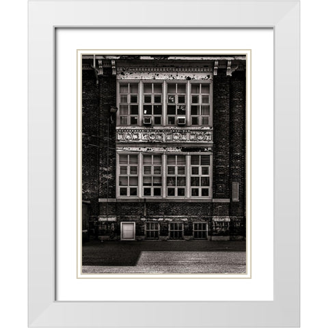 School Daze No 11 White Modern Wood Framed Art Print with Double Matting by Carson, Brian