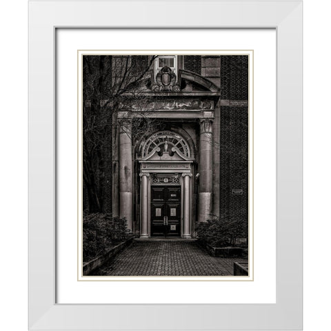 School Daze No 12 White Modern Wood Framed Art Print with Double Matting by Carson, Brian