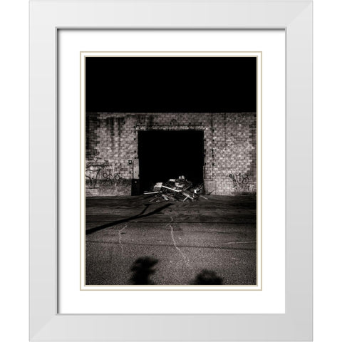 Scrap Metal White Modern Wood Framed Art Print with Double Matting by Carson, Brian