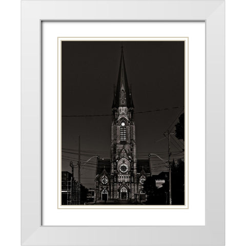 St Marys Church No 1 White Modern Wood Framed Art Print with Double Matting by Carson, Brian