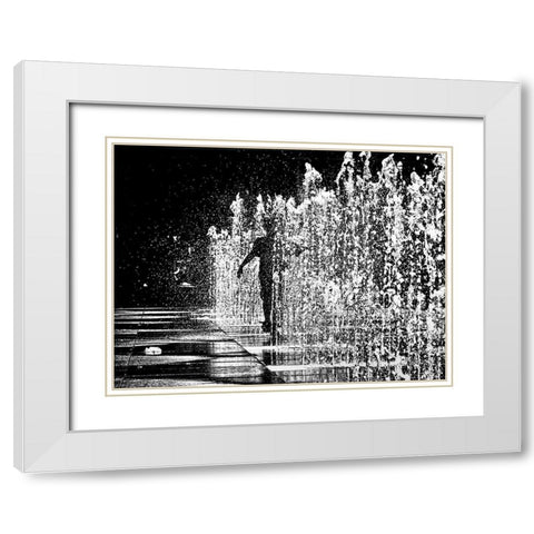 Summertime Funtime No 1 White Modern Wood Framed Art Print with Double Matting by Carson, Brian