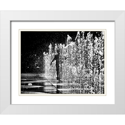 Summertime Funtime No 1 White Modern Wood Framed Art Print with Double Matting by Carson, Brian