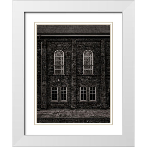 The Assembly Hall No 1 White Modern Wood Framed Art Print with Double Matting by Carson, Brian