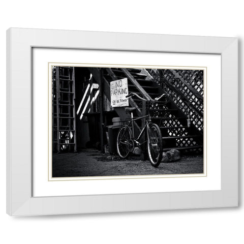 The Bad Bicycle White Modern Wood Framed Art Print with Double Matting by Carson, Brian