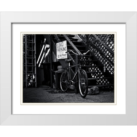 The Bad Bicycle White Modern Wood Framed Art Print with Double Matting by Carson, Brian