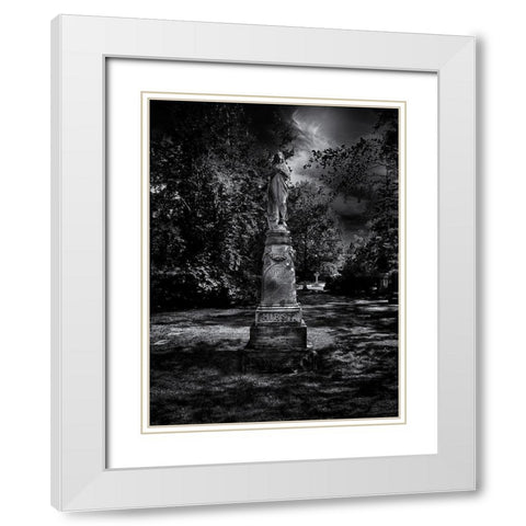 Tombstone Shadow No 2 White Modern Wood Framed Art Print with Double Matting by Carson, Brian