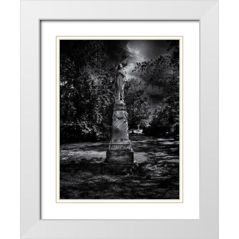 Tombstone Shadow No 2 White Modern Wood Framed Art Print with Double Matting by Carson, Brian