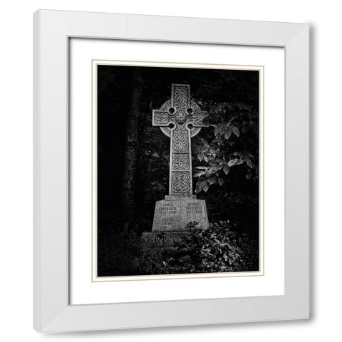 Tombstone Shadow No 17 White Modern Wood Framed Art Print with Double Matting by Carson, Brian