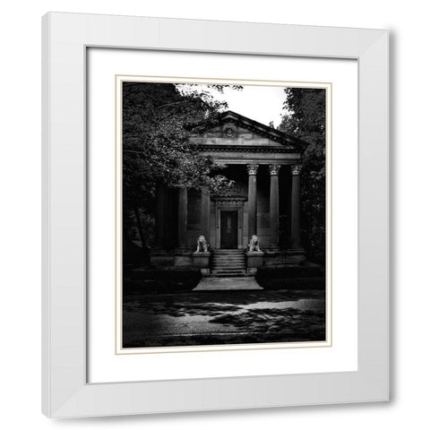 Tombstone Shadow No 23 White Modern Wood Framed Art Print with Double Matting by Carson, Brian