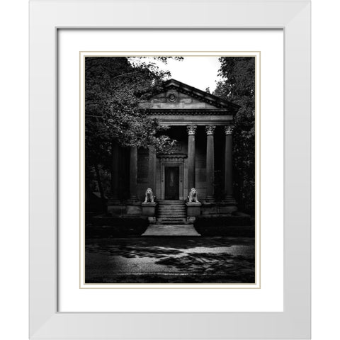 Tombstone Shadow No 23 White Modern Wood Framed Art Print with Double Matting by Carson, Brian