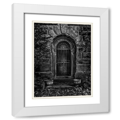 Tombstone Shadow No 26 White Modern Wood Framed Art Print with Double Matting by Carson, Brian