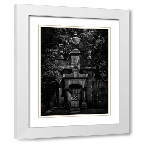 Tombstone Shadow No 28 White Modern Wood Framed Art Print with Double Matting by Carson, Brian