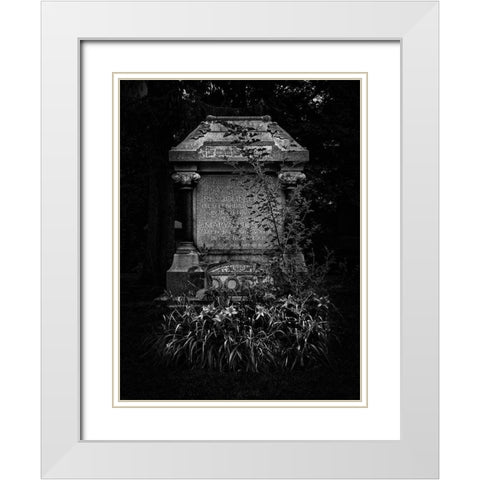 Tombstone Shadow No 30 White Modern Wood Framed Art Print with Double Matting by Carson, Brian