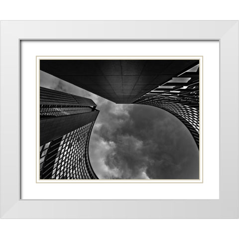 Toronto City Hall No 9 White Modern Wood Framed Art Print with Double Matting by Carson, Brian