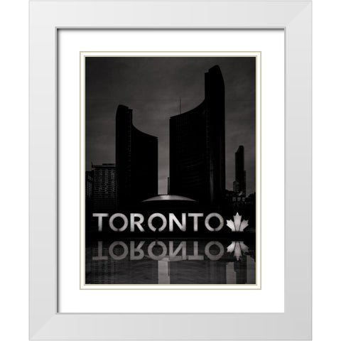 Toronto City Hall No 11 White Modern Wood Framed Art Print with Double Matting by Carson, Brian