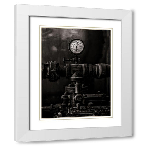 Toronto Distillery District Machinery No 2 White Modern Wood Framed Art Print with Double Matting by Carson, Brian